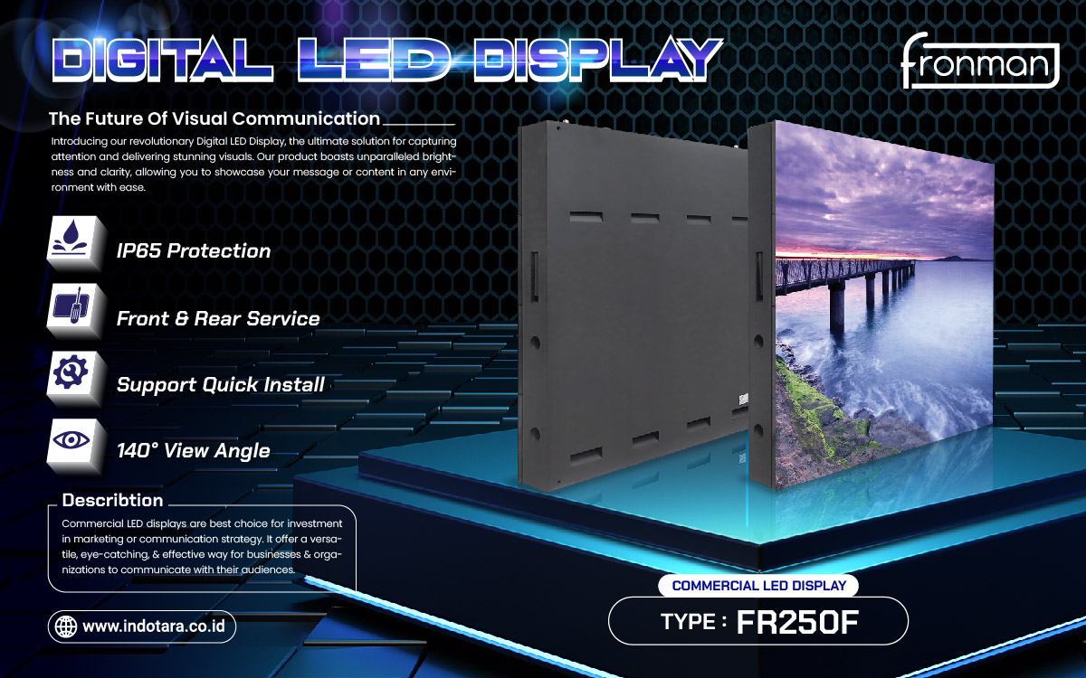 Jual Commercial LED Display, Front Sevice LED Display, Jual Digital LED Display Berkualitas